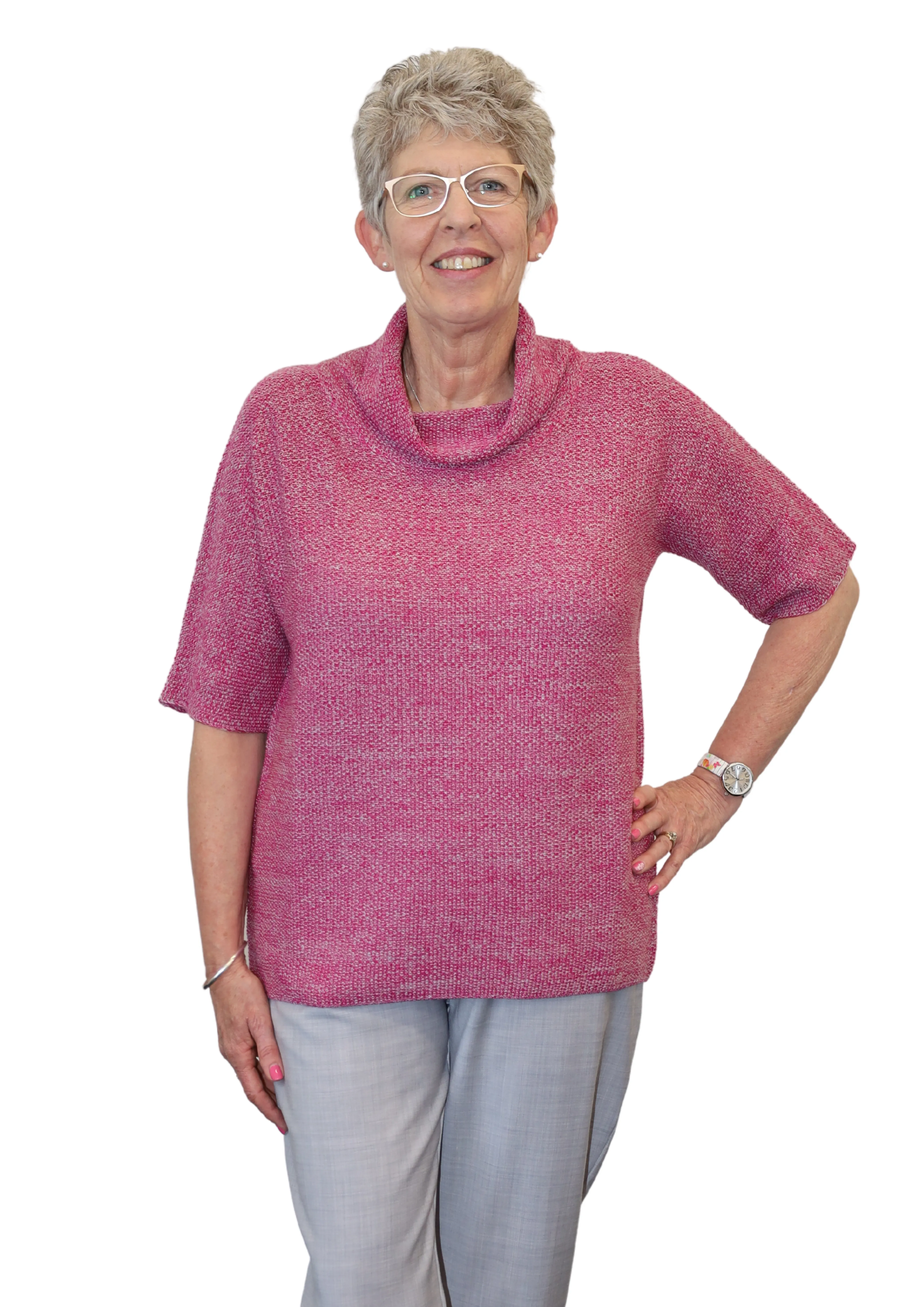 100% Merino Penny Cowl Neck Top
