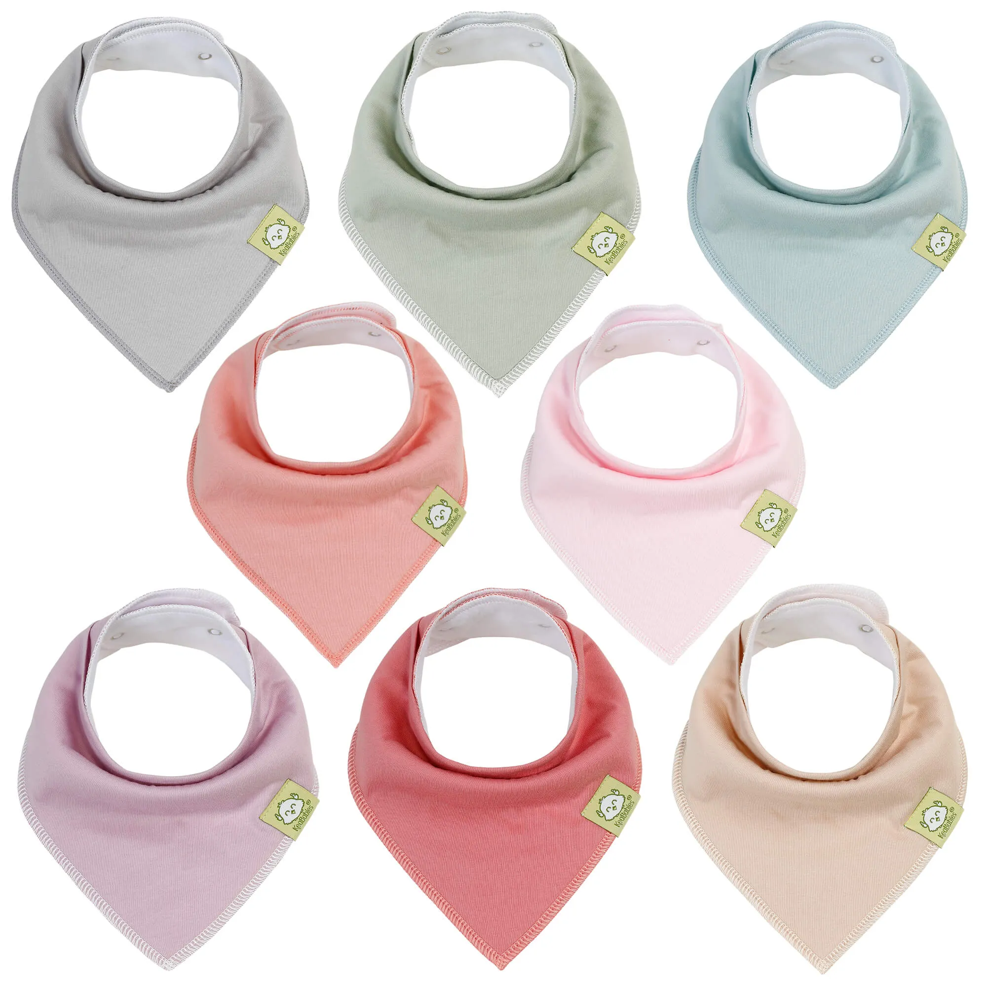 8-Pack Organic Bandana Bibs (Girl)
