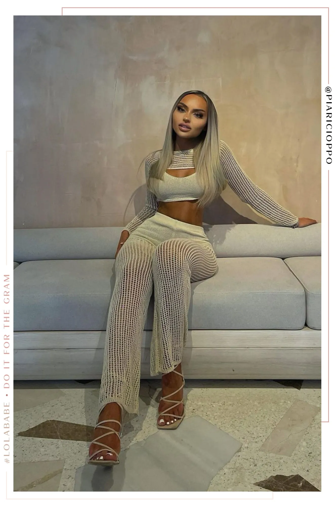 Ameya Three Piece Knit Set - Nude