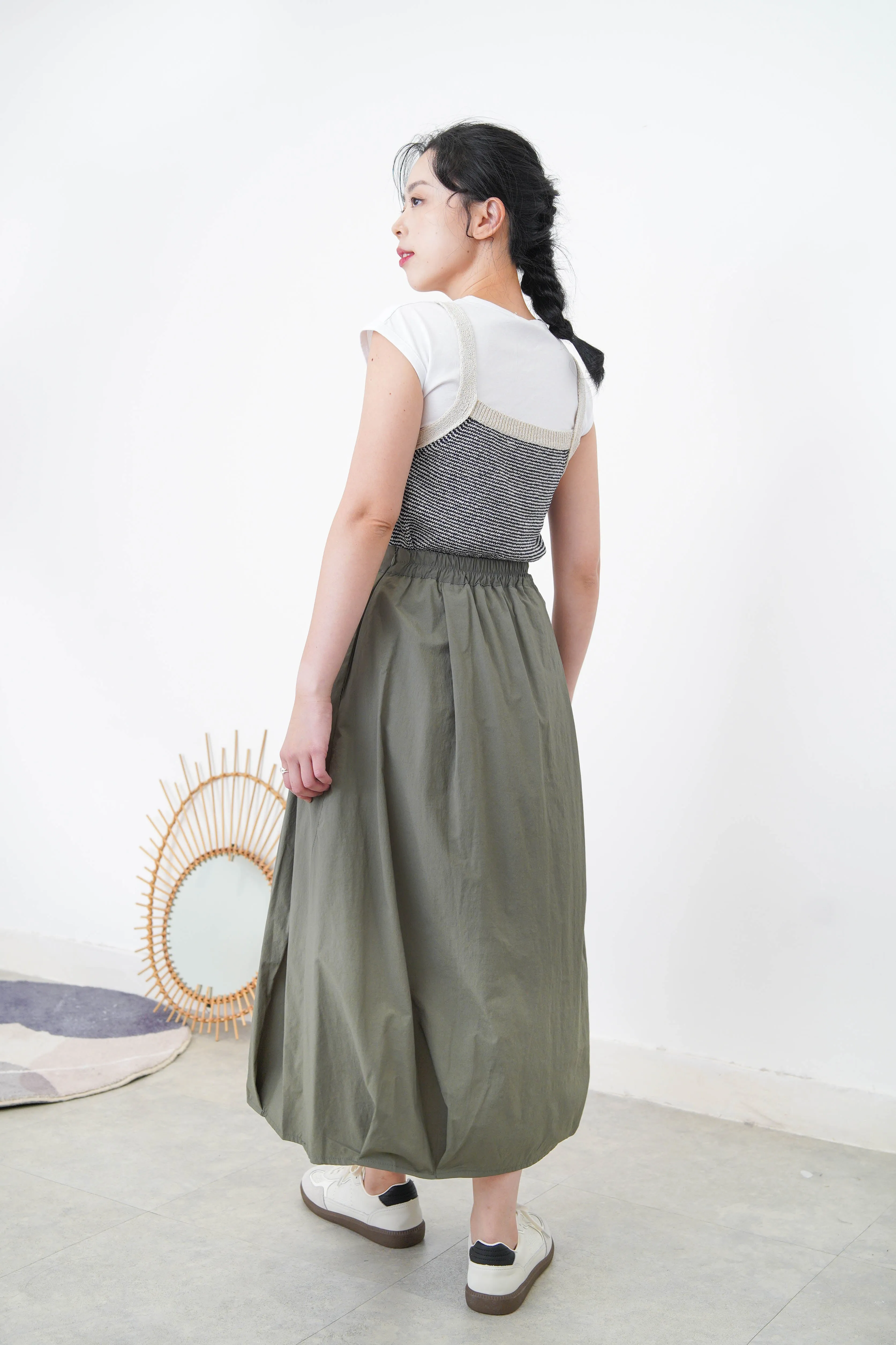 Beige knit pattern vest