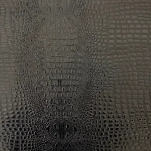 Black Aussie 3D Embossed Gator Vinyl Fabric