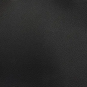 Black Pebble Grain Textured Faux Leather Vinyl Fabric