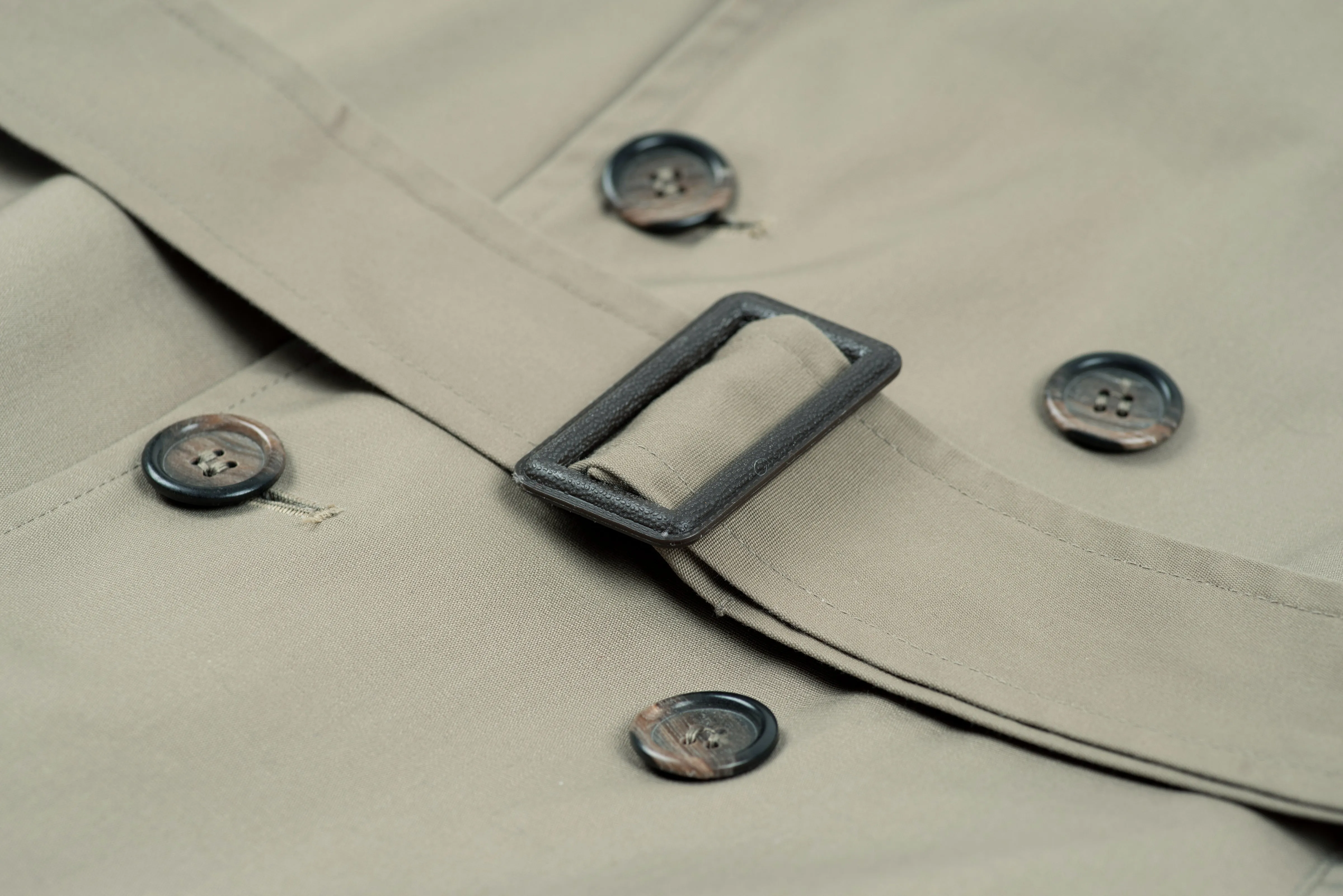 Botany 500 Khaki Brown Trench Coat with Zip-Out Liner, USA 40S