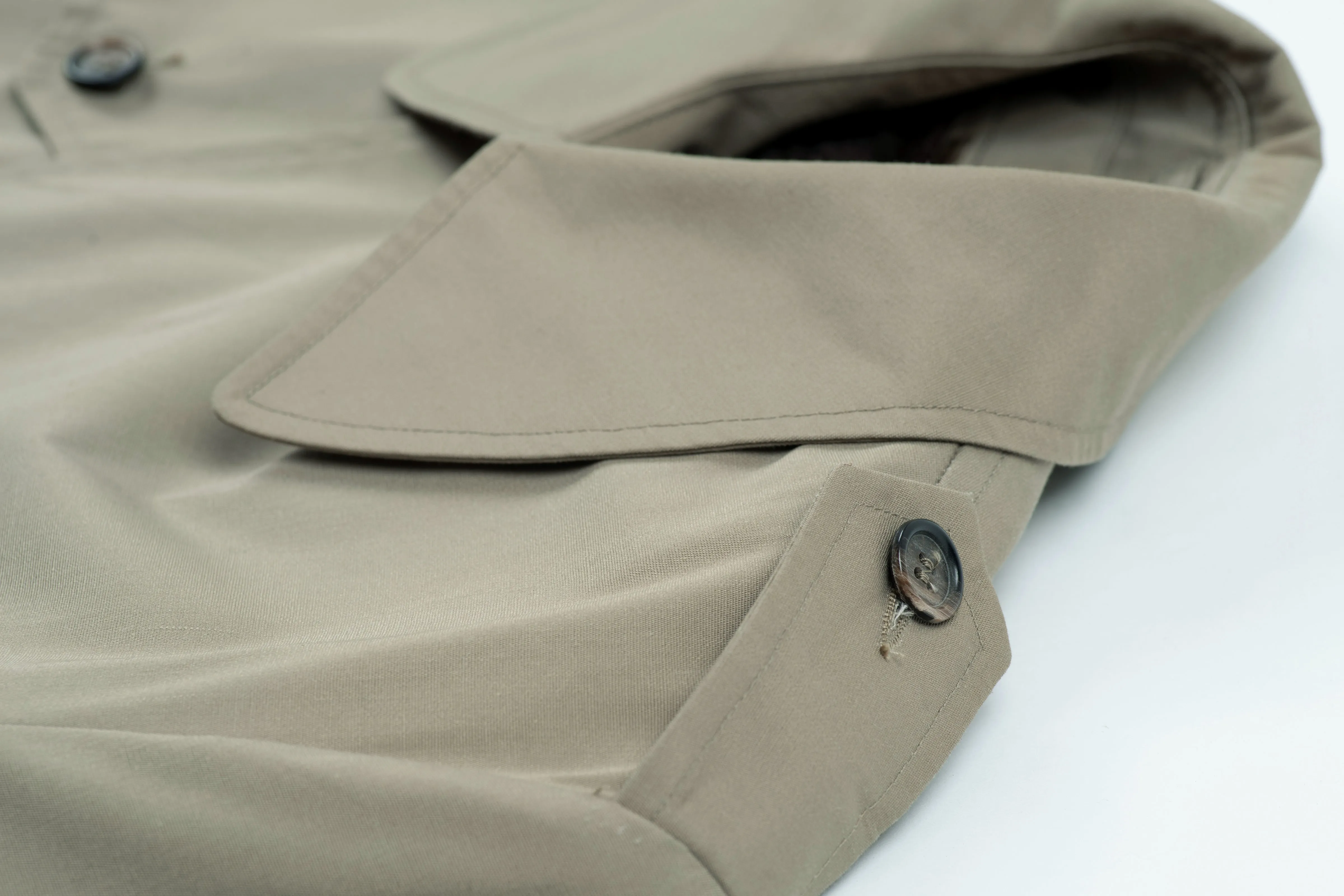 Botany 500 Khaki Brown Trench Coat with Zip-Out Liner, USA 40S