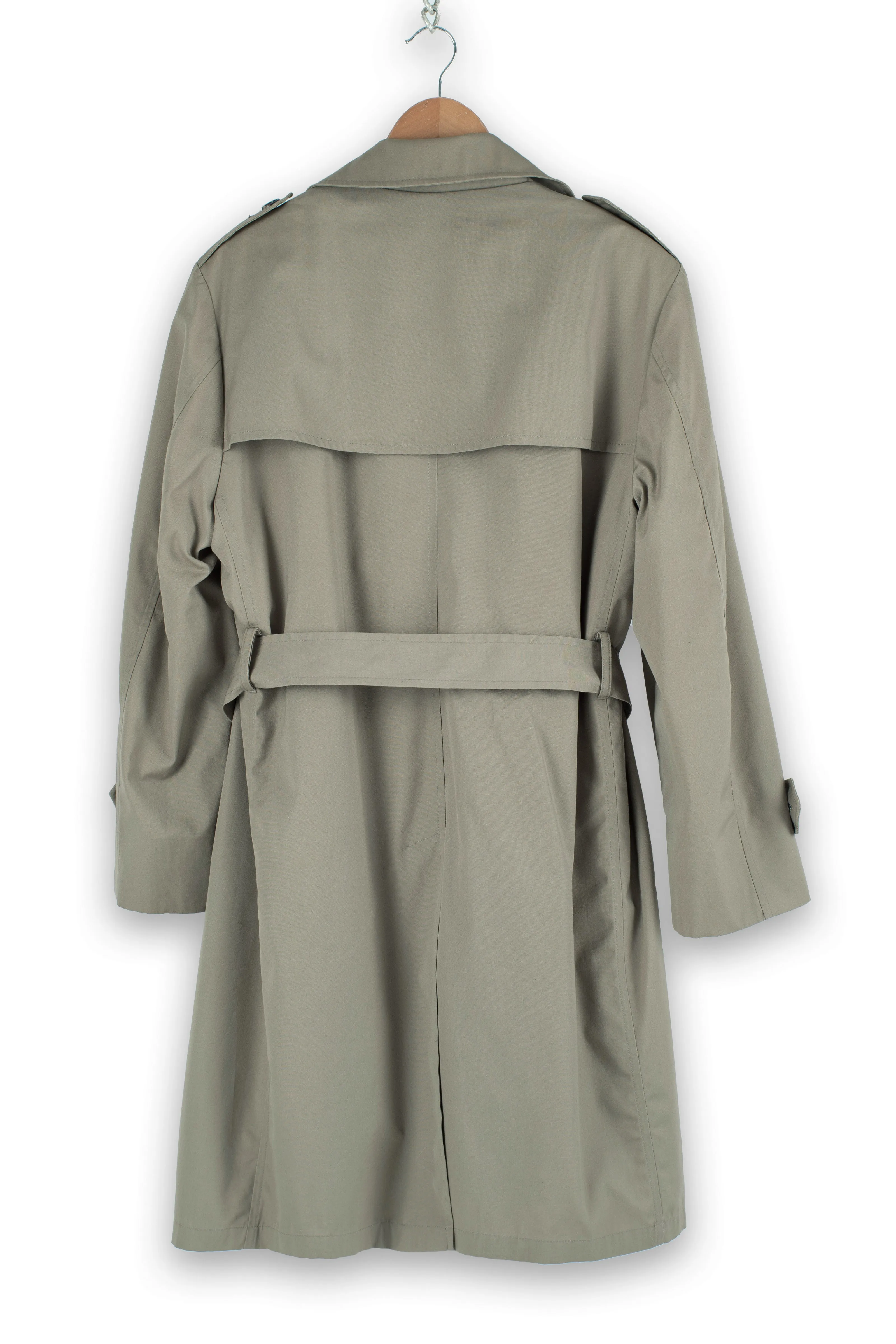 Botany 500 Khaki Brown Trench Coat with Zip-Out Liner, USA 40S