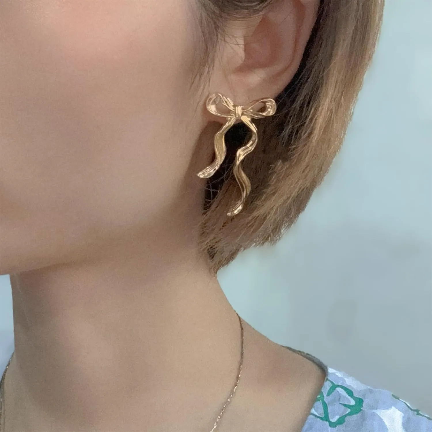 Bow Earrings for Women Trendy Stuff Cute Bow Pearl Drop Dangle Earrings Bowknot Stud Wedding Party Daily Jewelry Accessory Gifts