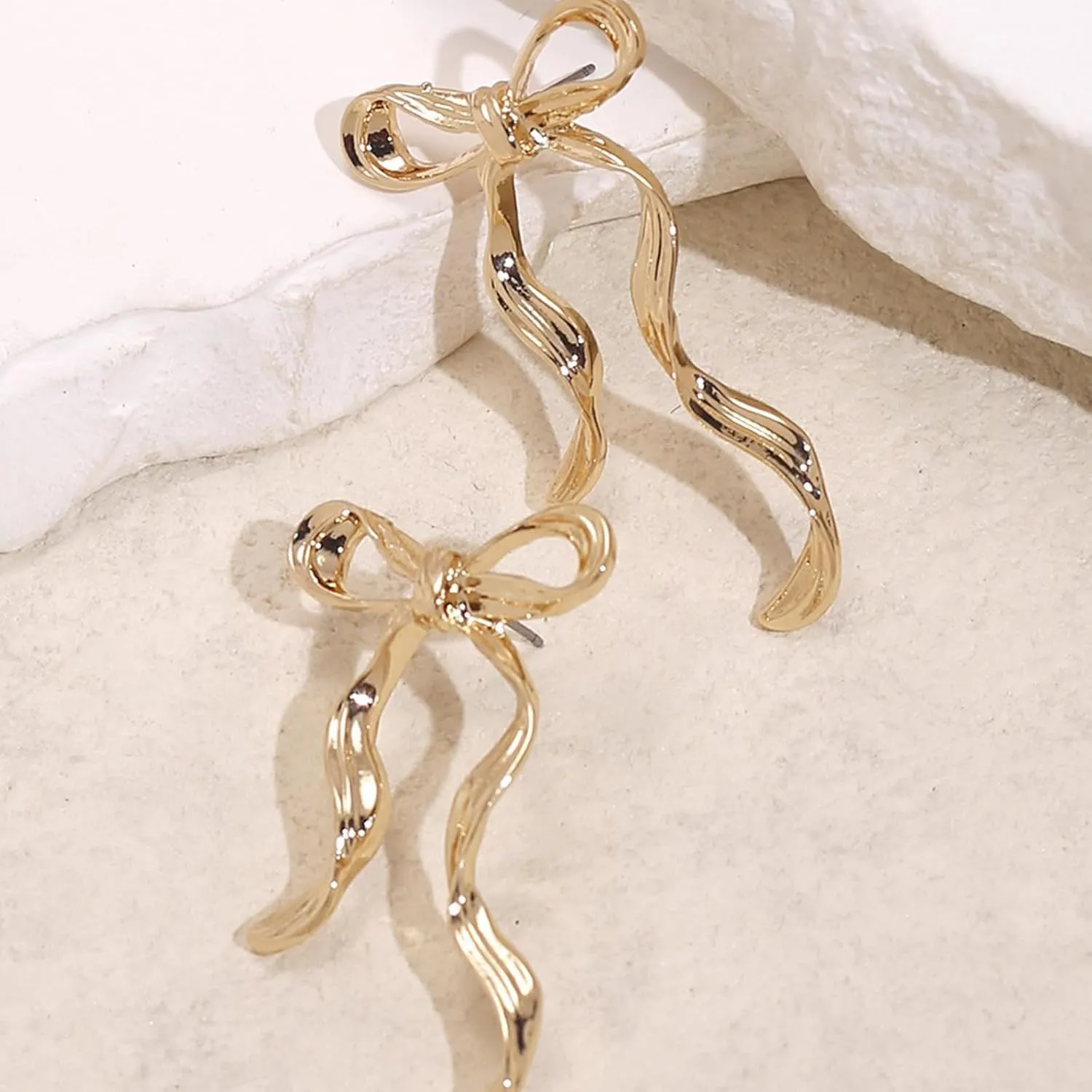 Bow Earrings for Women Trendy Stuff Cute Bow Pearl Drop Dangle Earrings Bowknot Stud Wedding Party Daily Jewelry Accessory Gifts