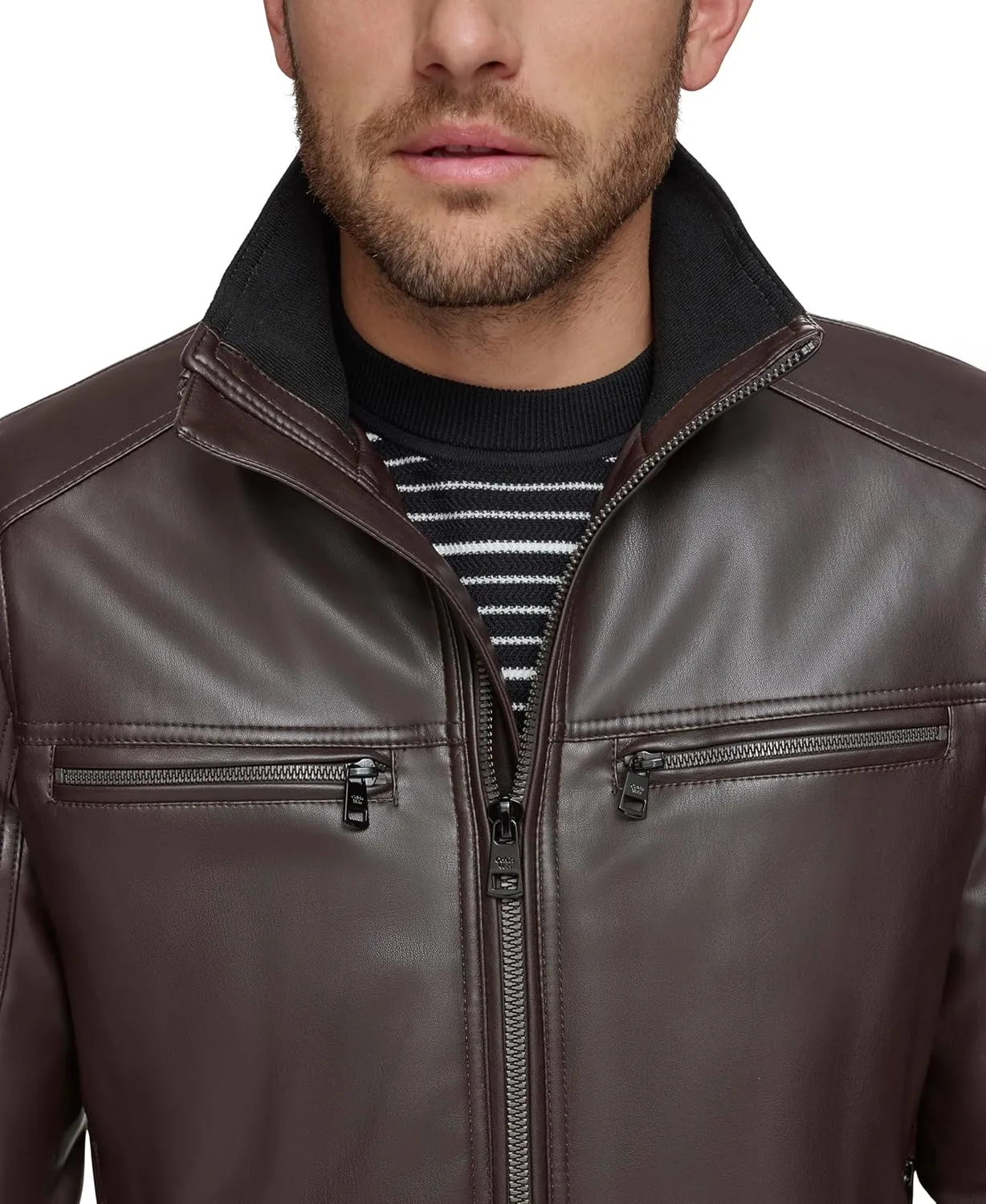 Calvin Klein Men's Everyday Essential Faux Leather Jacket
