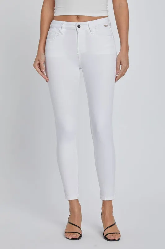 Cello Mid Rise Cropped Skinny Jeans