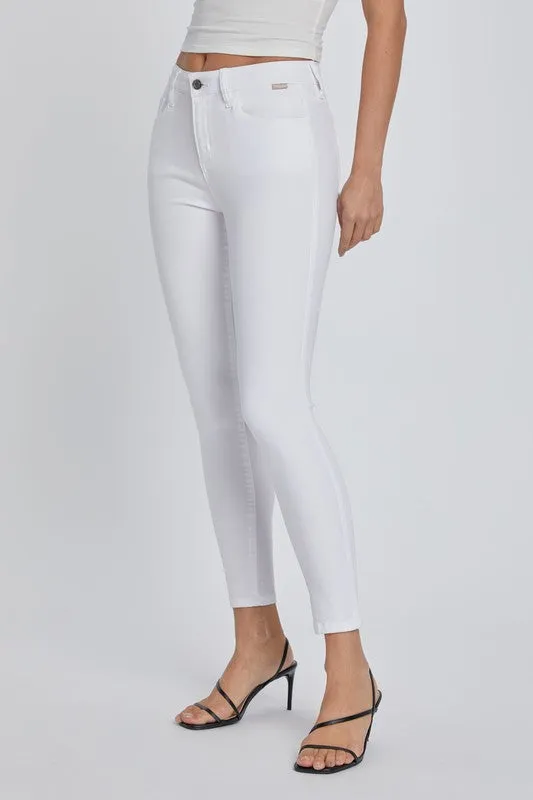 Cello Mid Rise Cropped Skinny Jeans