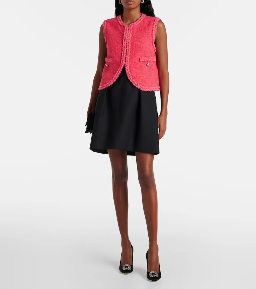 Giambattista Valli Wool-blend boucl√É¬© vest