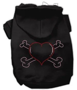 Heart and Crossbones Hoodies Black S (10)