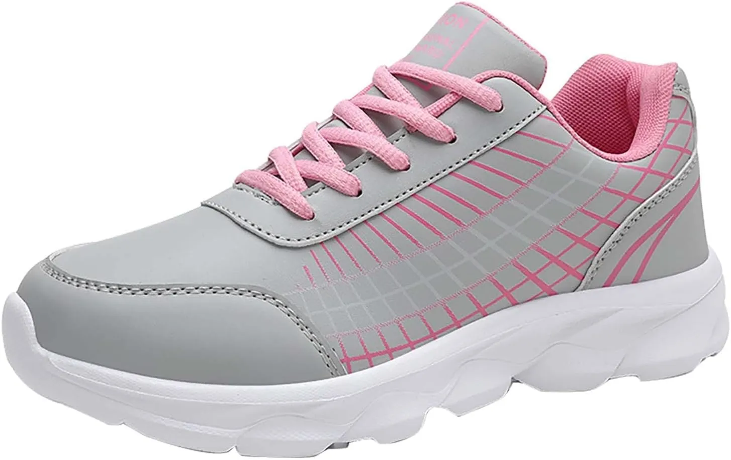 Women's Gym Shoes Running Comfortable Tennis Breathable Non Slip Athletic Lace Up Walking Workout Training Sneakers