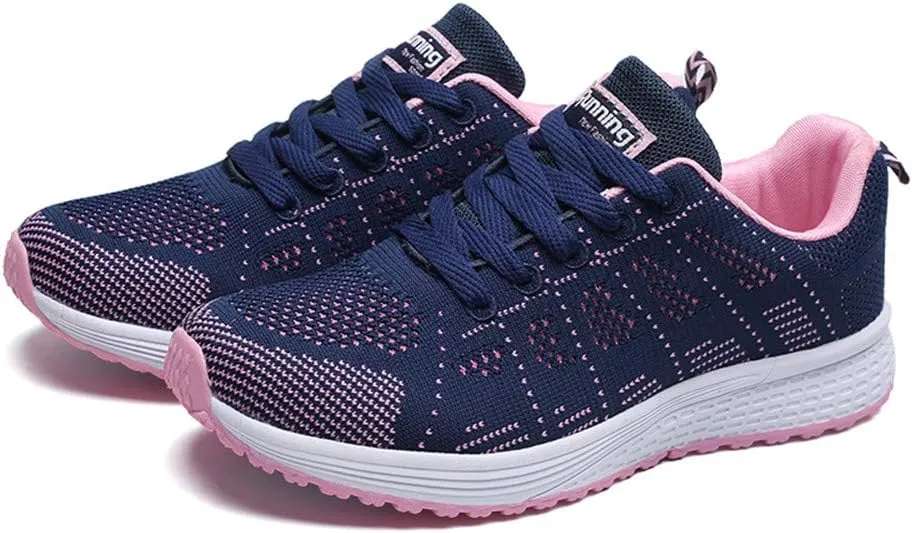 Womens Lace Up Walking Shoes Memory Foam Lightweight Comfort Running Shoes for Men Sport Casual Slip On Shoes High Top Sneakers Brown Tennis Shoe Cross Trainer Shoe