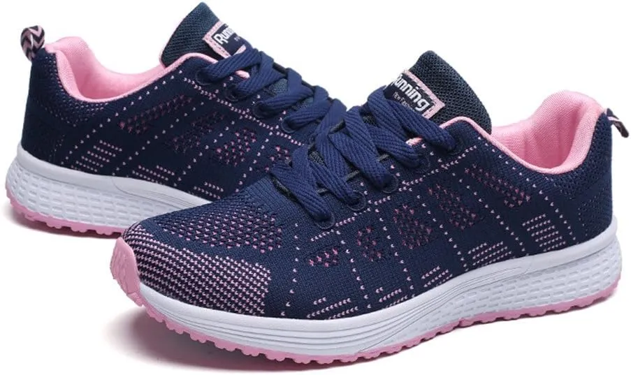 Womens Lace Up Walking Shoes Memory Foam Lightweight Comfort Running Shoes for Men Sport Casual Slip On Shoes High Top Sneakers Brown Tennis Shoe Cross Trainer Shoe
