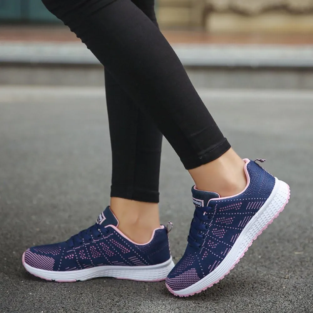 Womens Lace Up Walking Shoes Memory Foam Lightweight Comfort Running Shoes for Men Sport Casual Slip On Shoes High Top Sneakers Brown Tennis Shoe Cross Trainer Shoe